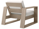 Ebel Novara Aluminum Outdoor Club Accent Chair with Sunbrella Cushions