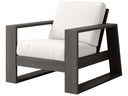Ebel Novara Aluminum Outdoor Club Accent Chair with Sunbrella Cushions