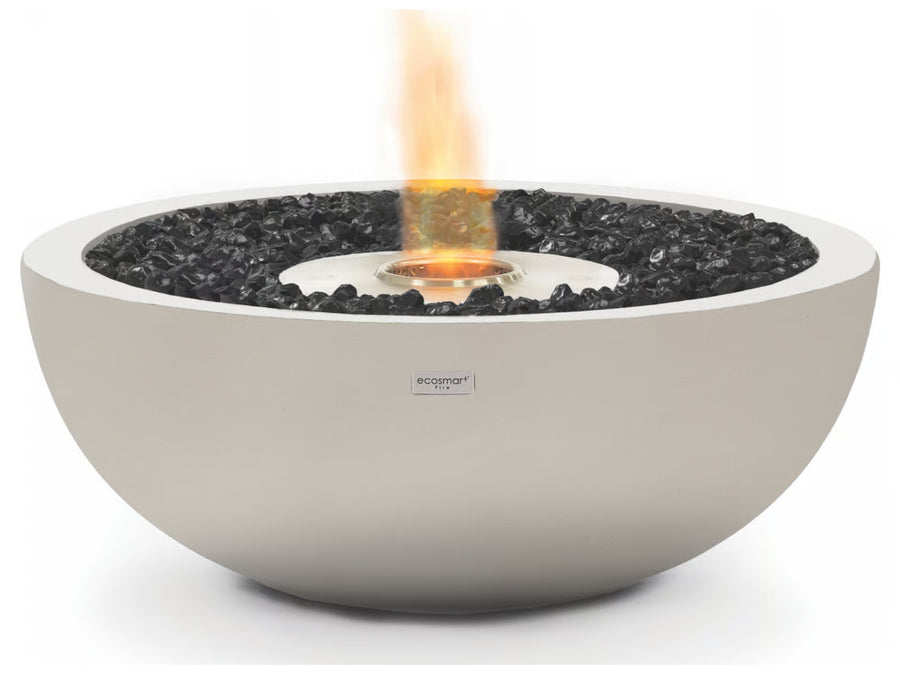 EcoSmart Mix Round Fire Table — Concrete & Steel