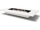 Daiquiri Rectangular Patio Fire Pit Table with Ethanol Burner Stainless Steel