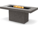 Ecosmart Fire Gin 90 Dining Bioethanol Fire Pit Table in Bone with Black Burner