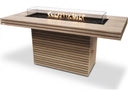 Ecosmart Fire Gin 90 Dining Bioethanol Fire Pit Table in Bone with Black Burner