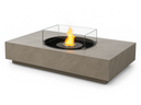 EcoSmart Martini 50 fire table with square glass wind guard over the burner