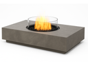 EcoSmart Martini 50 fire table with round glass wind guard and tall flame