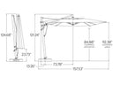 Treasure Garden AKZ Plus 11.5 Foot Square Cantilever Umbrella
