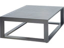 Ebel Palermo square graphite aluminum outdoor patio chat table