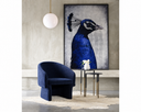 The Peacock | Oversized Silver Leaf Acrylic Artwork