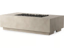 Four Hands Outdoor Falco Kenton Rectangular Fire Pit Table in Natural Concrete