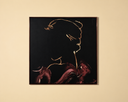 Nocturnal Muse II | Copper-Framed Abstract Canvas Art