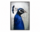The Peacock | Oversized Silver Leaf Acrylic Artwork