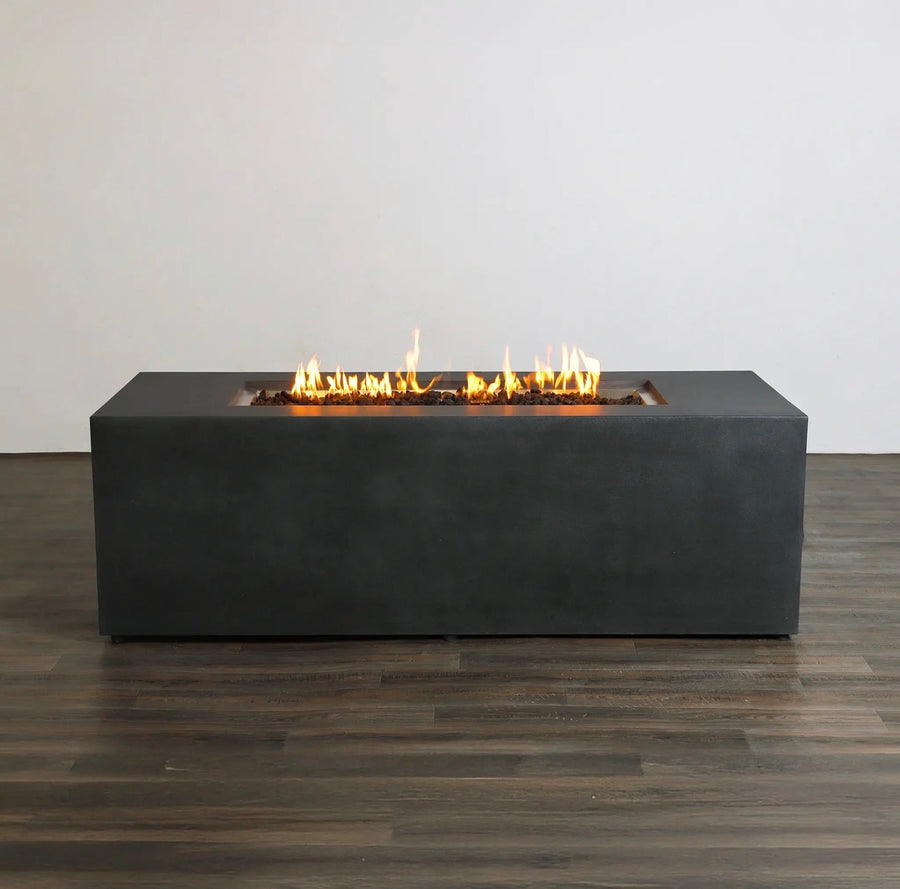Beton 72×28″ Rectangle Fire Pit — GFRC Concrete, Propane