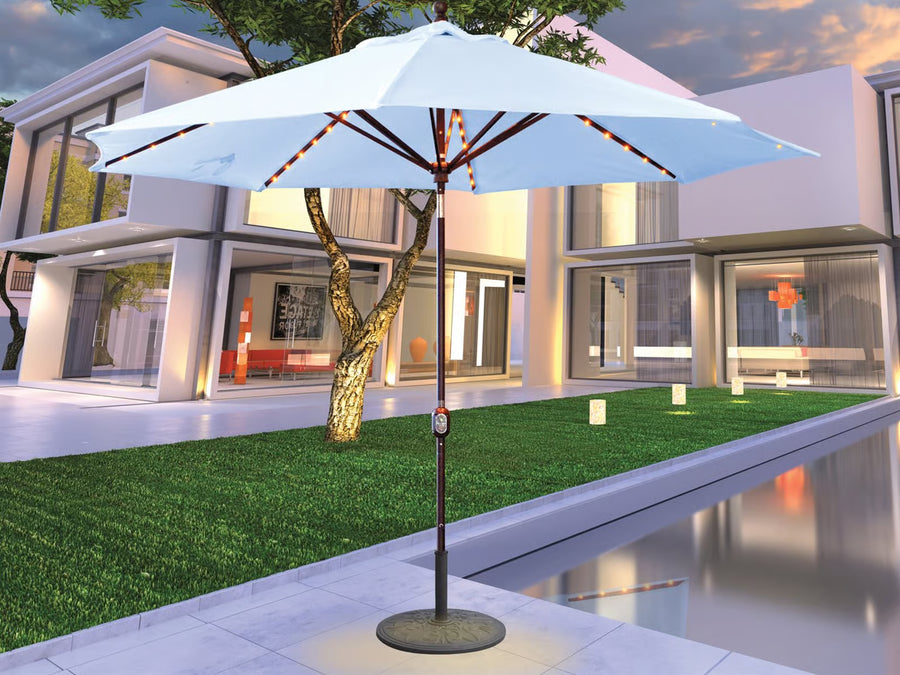 Galtech 11′ Octagon Umbrella — Auto-Tilt, LED