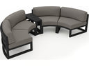 Harmonia Living Avion 3-Piece Curved Modular Outdoor Sectional