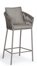 Beverly Hills Rope Outdoor Bar Stool - Stone