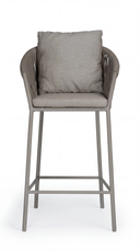 Beverly Hills Rope Outdoor Bar Stool - Stone