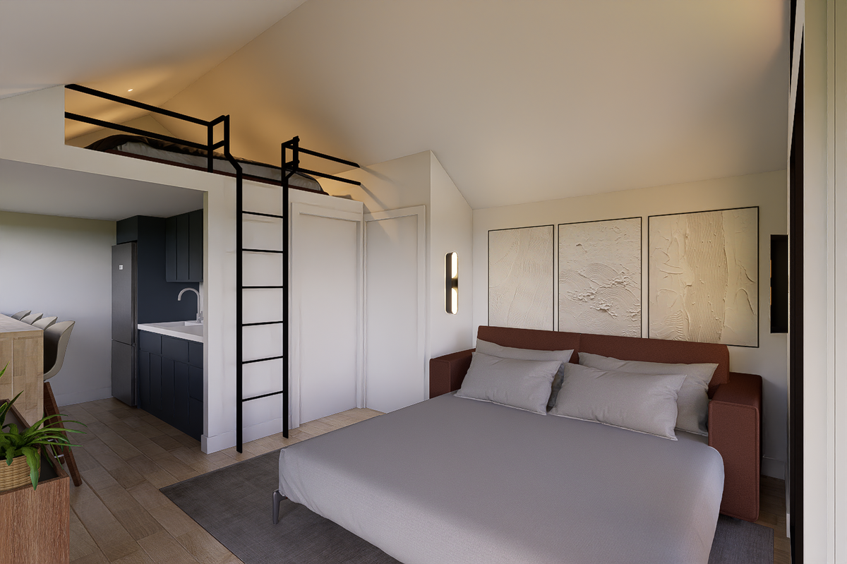 Irontown Mysa 300 modular home — interior view