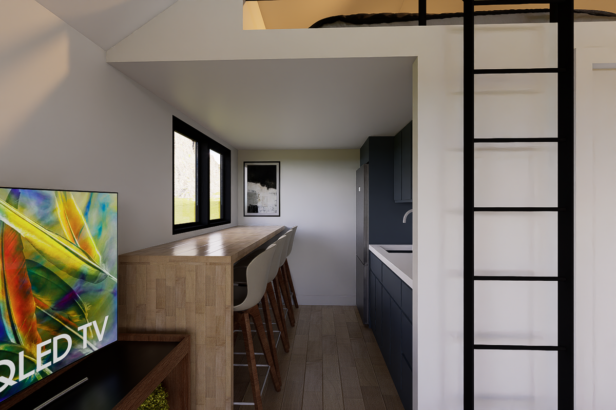Irontown Mysa 300 modular home — interior view