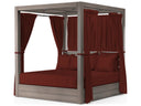 Sunset West Laguna Outdoor Resort King Daybed with Curtains and Pillows