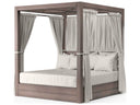 Sunset West Laguna Resort King Outdoor Daybed with Curtains and Sunbrella Cushions
