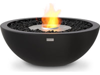 Ecosmart Fire Mix 600 Round Bioethanol Fire Pit Bowl in Graphite
