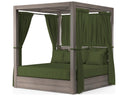 Sunset West Laguna Outdoor Resort King Daybed with Curtains and Pillows