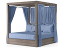 Sunset West Laguna Outdoor Resort King Daybed with Curtains and Pillows