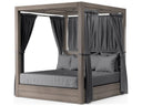 Sunset West Laguna Outdoor Resort King Daybed with Curtains and Pillows