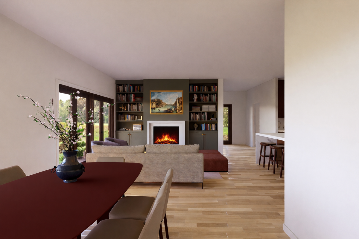 Irontown The Thatcher modular home — interior view