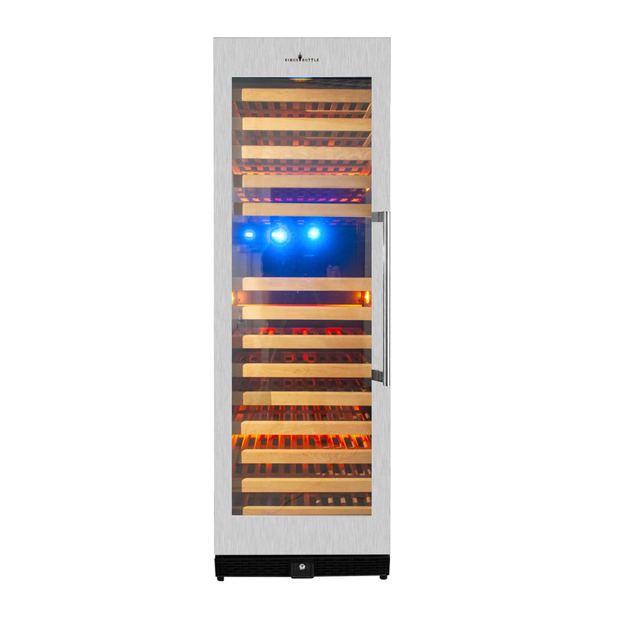 72-Inch 164-Bottle Dual-Zone Wine Refrigerator