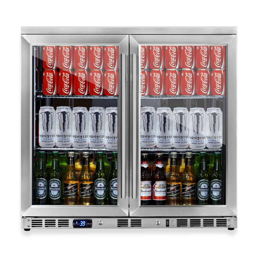 36-Inch Stainless-Steel Beverage Refrigerator