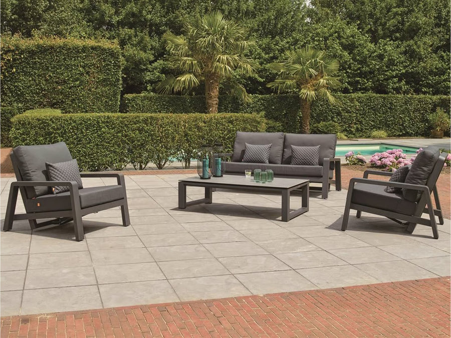 Kettler Boston Reclining Lounge Set — Lava Aluminum