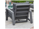 Kettler Boston Select Cushion Outdoor Lounge Set Reclining Aluminum in Lava with Natte Charcoal