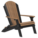 LuxCraft Folding Adirondack Chair - Antique Mahogany / Black