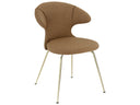 Time Flies Brass upholstered armless dining chair