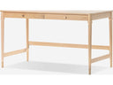 Pietro cerused oak writing desk with antique brass details, image