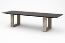 Mamagreen Aiko rectangular outdoor dining table with slate top and reclaimed teak leg frames