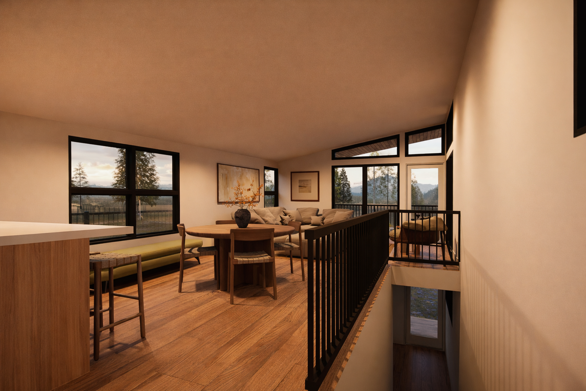 Irontown Rabbit 1000 modular home — interior view