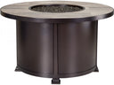 OW Lee Casual Fireside Santorini 42-Inch Round Chat Height Outdoor Fire Pit Table