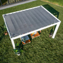 Backyard Discovery Windham Steel Pergola — 14×10, Sail Canopy