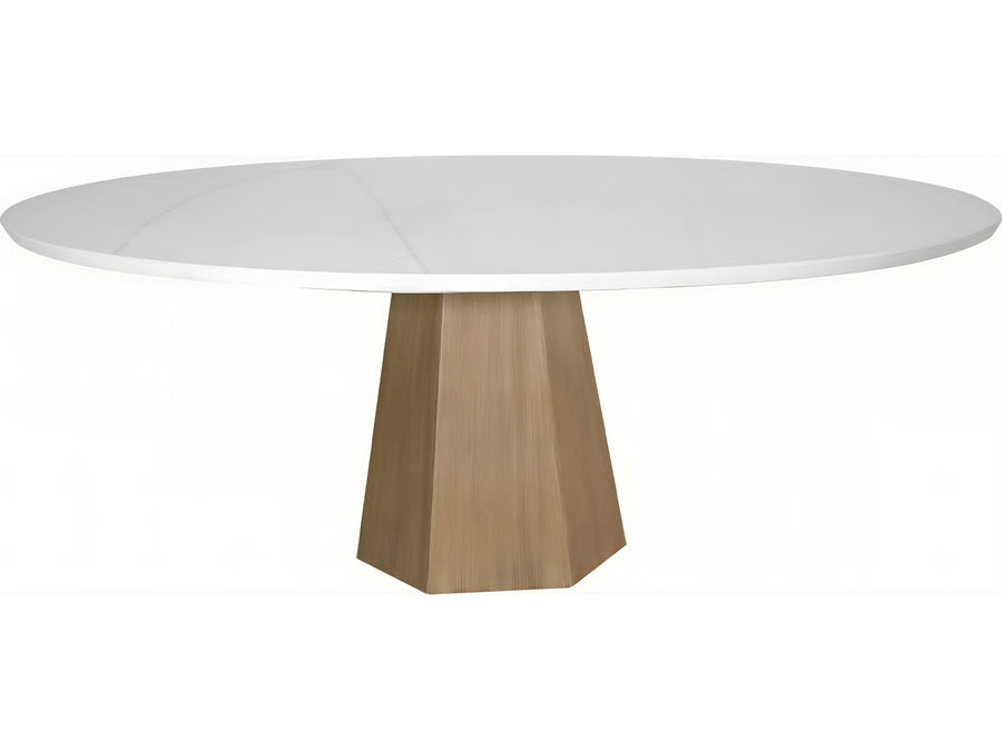 Castelle Nicoya 72″ Round Dining Table — Hexagonal Base