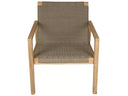 Royal Teak Collection Admiral Outdoor Teak and Synthetic Rope Accent Chair in Sand