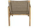 Royal Teak Collection Admiral Outdoor Teak and Synthetic Rope Accent Chair in Sand