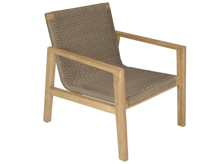 Royal Teak Admiral Accent Chair — Teak & Rope, Sand