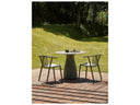 Resol Baobab S Round Dining Table in Black and Black Marble
