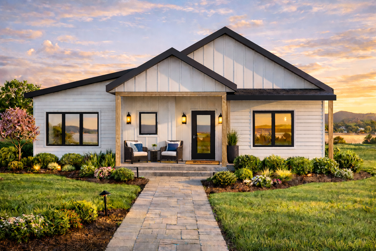 Irontown The Thatcher modular home — exterior view