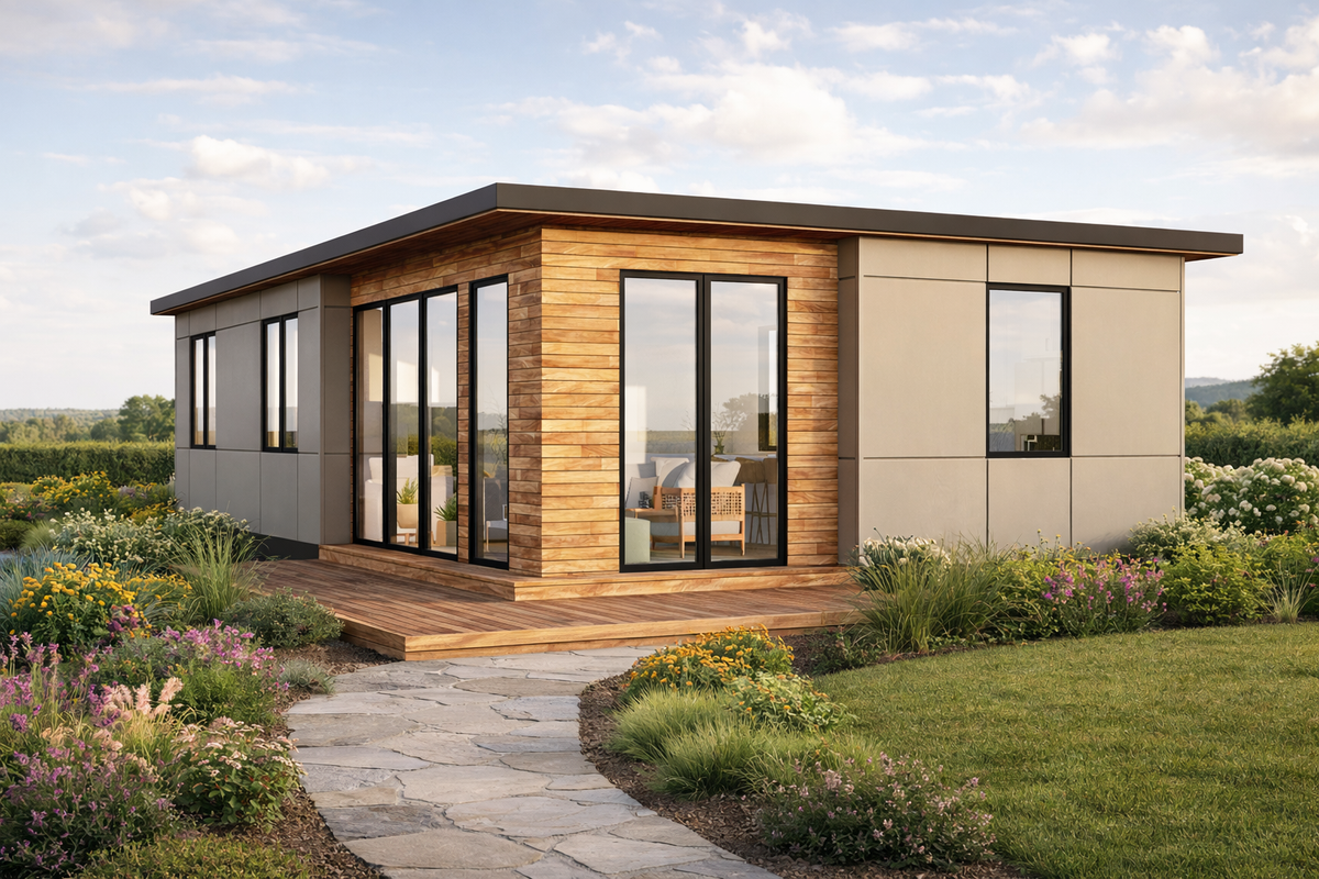 Irontown Morada 1000 modular home — exterior view