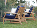 Summer Classics Croquet Teak Adjustable Outdoor Lounge Recliner Chair