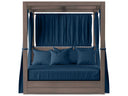 Sunset West Laguna Outdoor Aluminum King Lounge Bed with Canopy and Cushions