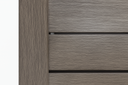 Close-up of the woven driftwood aluminum frame detail on the Sunset West Laguna Resort daybed