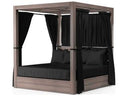 Sunset West Laguna King Lounge Bed — Aluminum, Canopy
